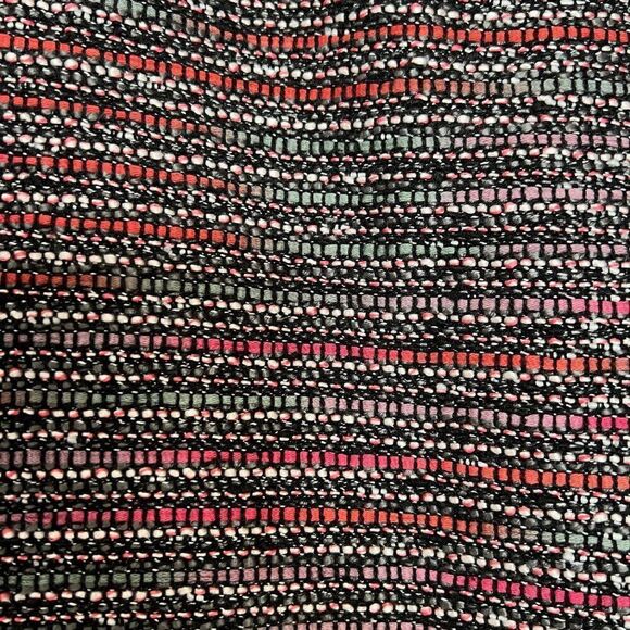 Loft Outlet Womens Skirt Size 8 Textured Knit Striped Red Gray Lined Pencil - Picture 3 of 10